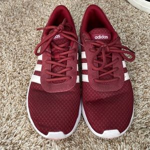 Burgundy adidas shoes